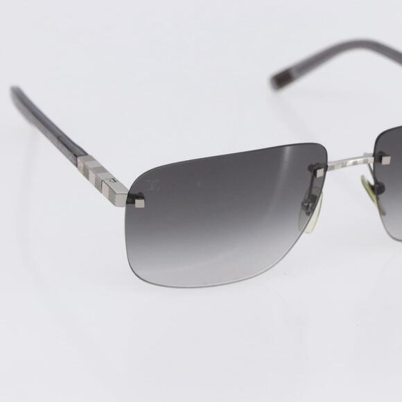 LOUIS VUITTON Sunglasses plastic Black LV Auth BA7832